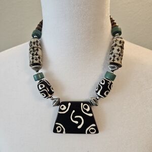 Artisan Black and White Necklace